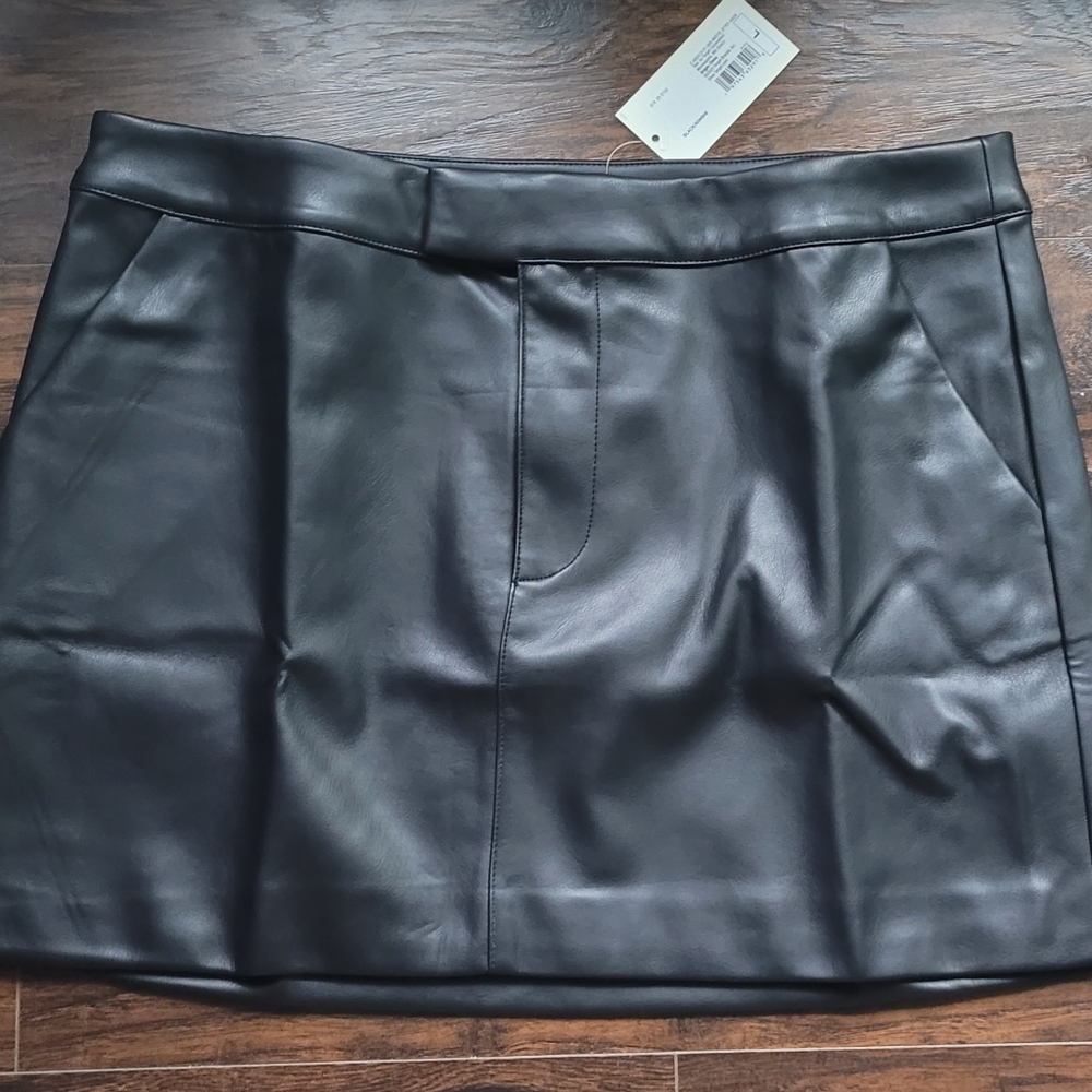 Faux leather skirt